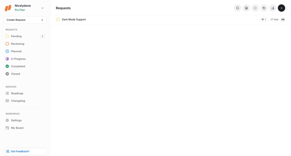 Requests | UserJot screen