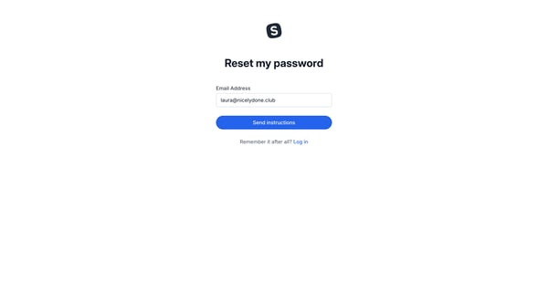 Reset my password from SavvyCal