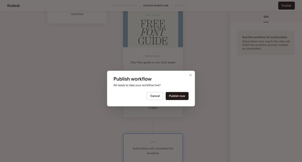 Follow-up Sequence | Flodesk screen