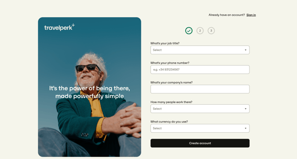 TravelPerk screen