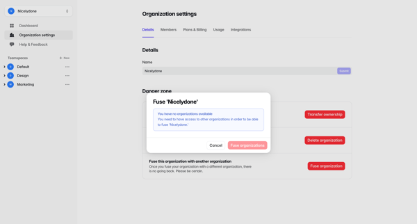 Dashboard — Tabular screen