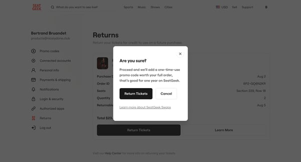 Your Ticket to Sports, Concerts | More SeatGeek screen