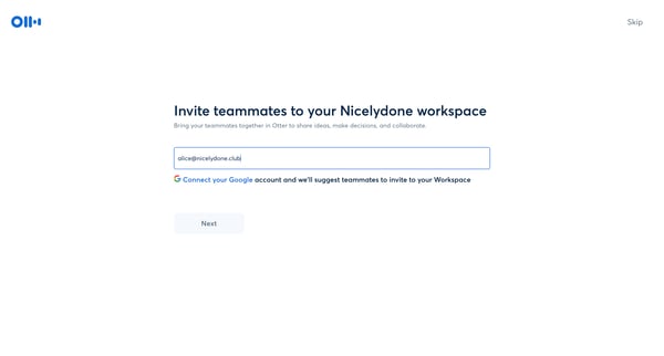 Otter Voice Meeting Notes - Otter.ai screen