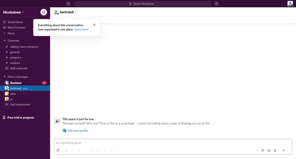 Slack | bertrand Nicelydone 1 new item from Slack