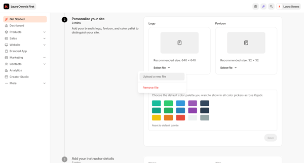 Kajabi - adminsites2148600208get_started screen