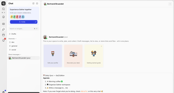 Nicelydone | Gather screen