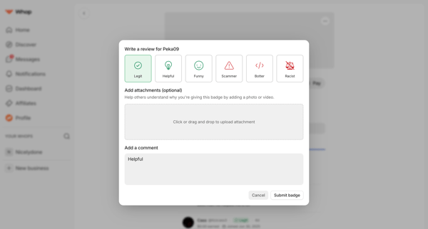 Peka09 | Whop screen