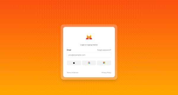 Login - Mistral AI screen