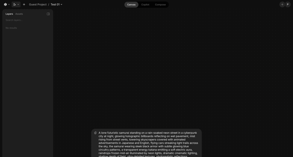 Test 01 / Guest Project - Morphic Studio screen