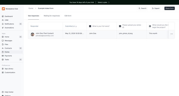 Assembly Dashboard – Nicelydone Club screen