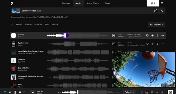 Featured Music - Our most popular songs | Epidemic Sound screen