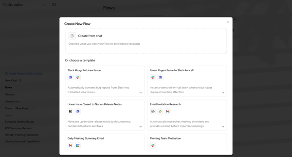 Cofounder screen