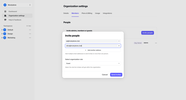 Dashboard — Tabular screen