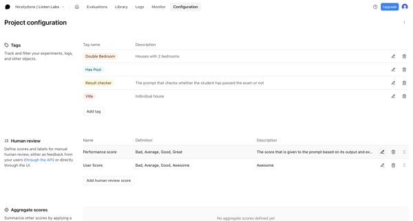 Configuration - Listen Labs - Braintrust from Braintrust