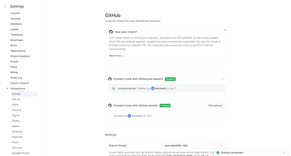 GitHub screen