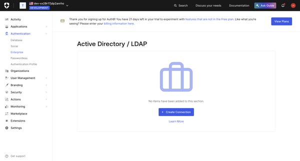 Enterprise Connections - List screen
