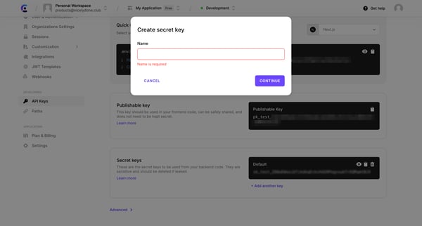 Dashboard | Clerk.com from Clerk