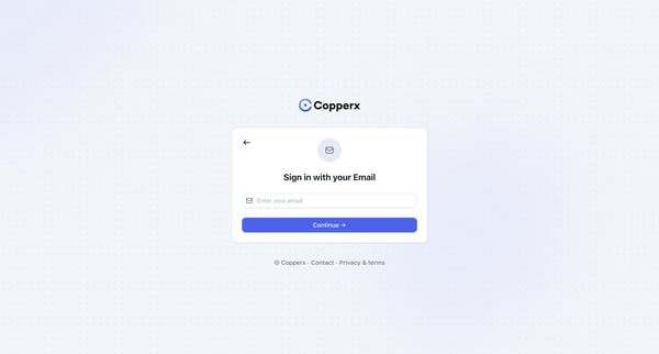 Copperx screen