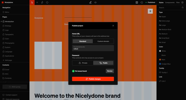 Standards - Nicelydone screen