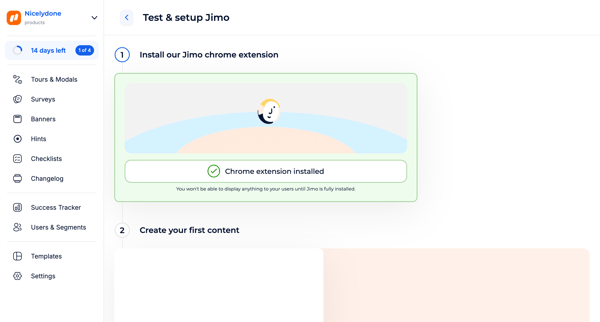 Try · Jimo screen