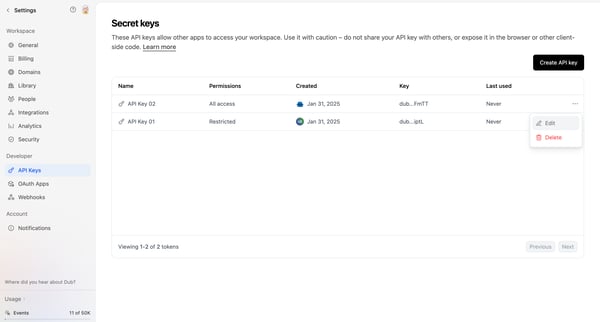 Dub.co - Link Management for Modern Marketing Teams screen