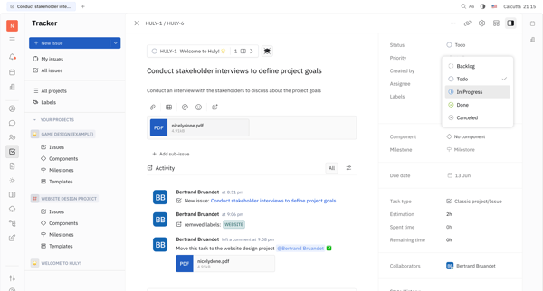 Conduct stakeholder interviews to define project goals - Nicelydone screen