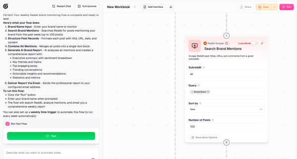 Gumloop | Automation Builder screen