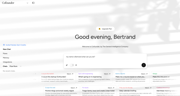 Cofounder screen