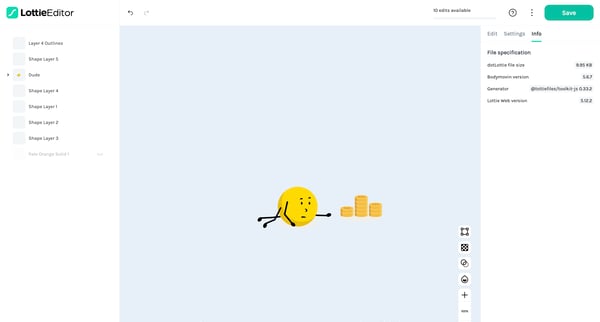 Lottie Editor - Easily edit and customize Lottie animations - Lot screen