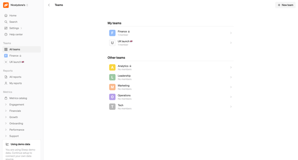 Teams screen