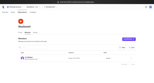 Dashboard | Clerk.com from Clerk