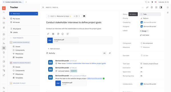 Conduct stakeholder interviews to define project goals - Nicelydone screen