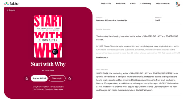 Start with Why by Simon Sinek - Fable | Stories for everyone from Fable