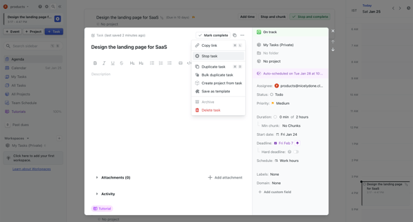 Design the landing page for SaaS - Motion screen