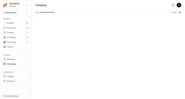 Changelog | UserJot screen