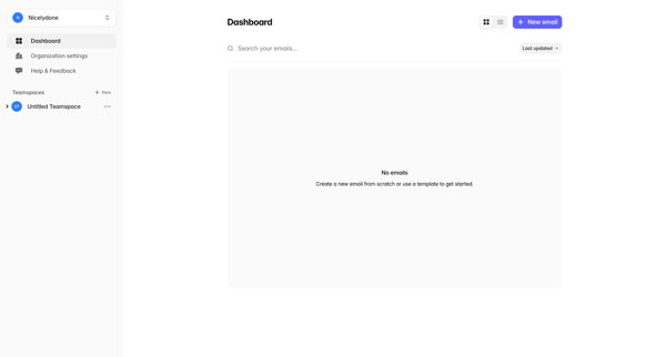 Dashboard — Tabular screen