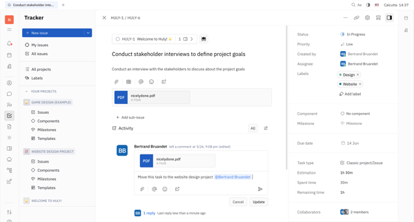 Conduct stakeholder interviews to define project goals - Nicelydone screen