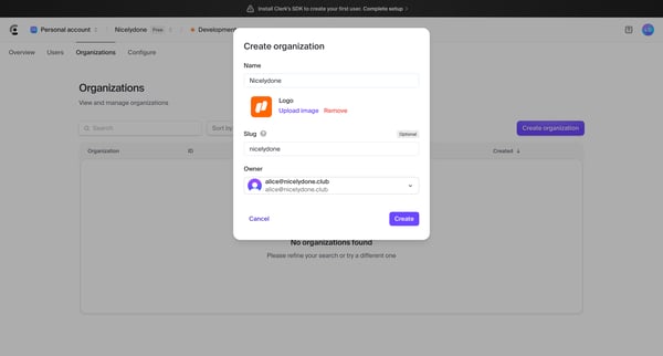 Dashboard | Clerk.com from Clerk