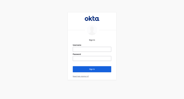 Sign In screen