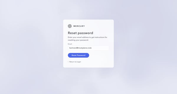 Forgot Password | Mercury from Mercury