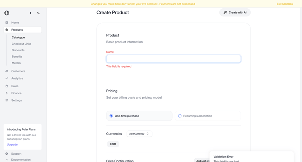 Create Product | Nicelydone | Polar screen