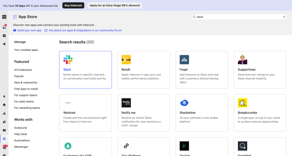 Search Results | App Store Nicelydone Intercom screen