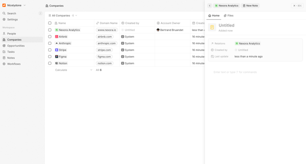 All Companies - Companies screen