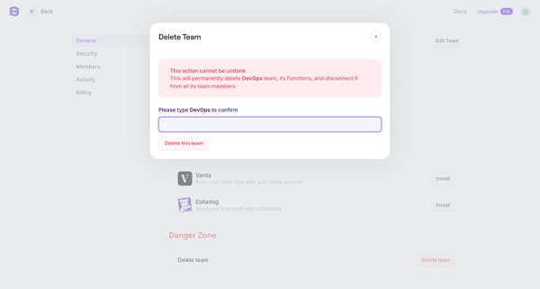 Evervault screen