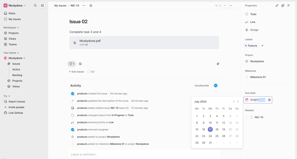 NIC-13 Issue 02 screen