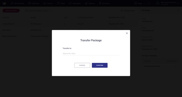 Mangomint App screen