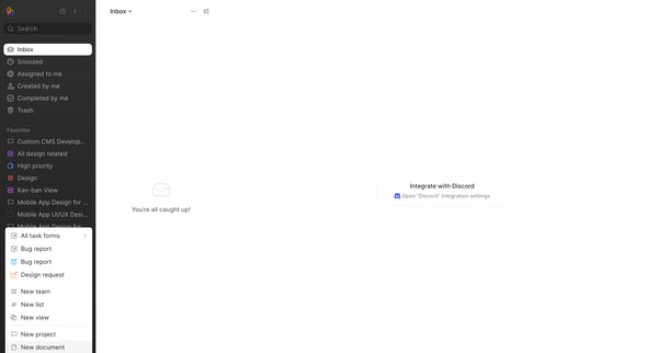 Inbox - Height screen