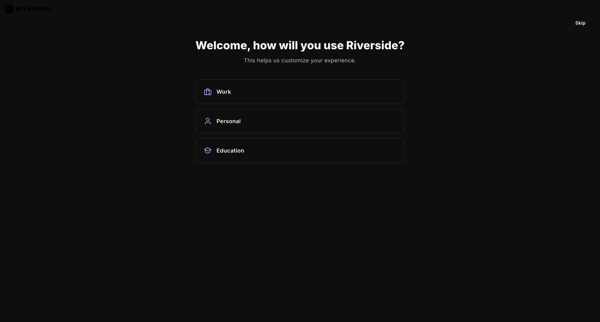 Riverside Studio screen
