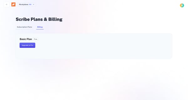 Scribe - Billing screen