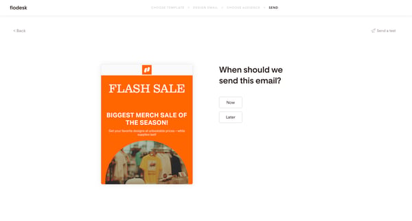 Bold sale announcement | Flodesk screen